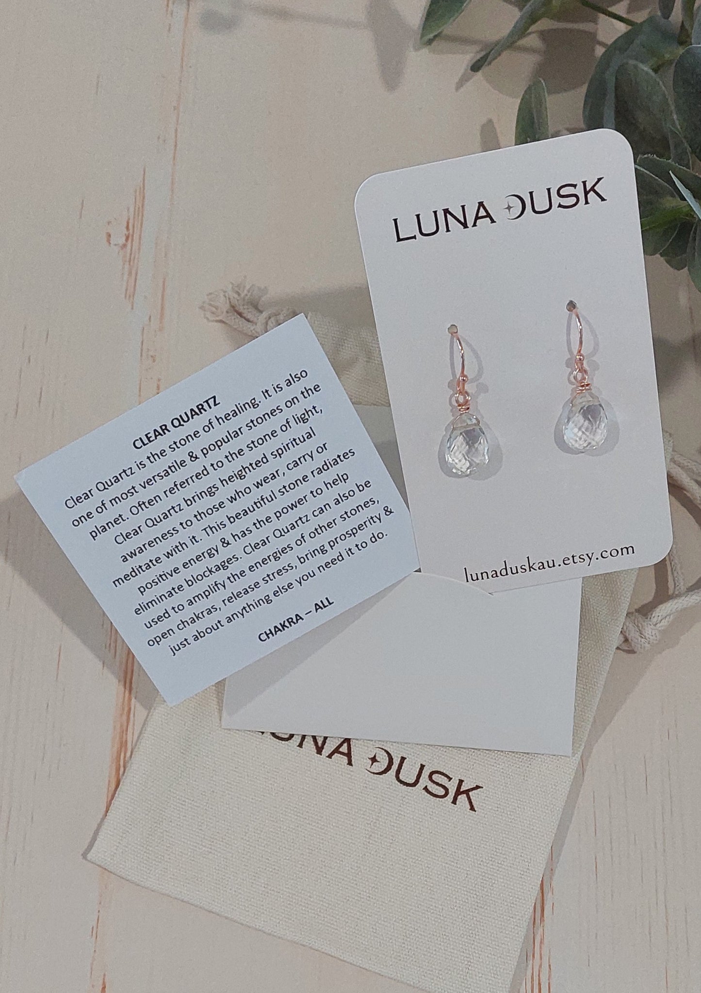 Clear Quartz Handmade Earrings