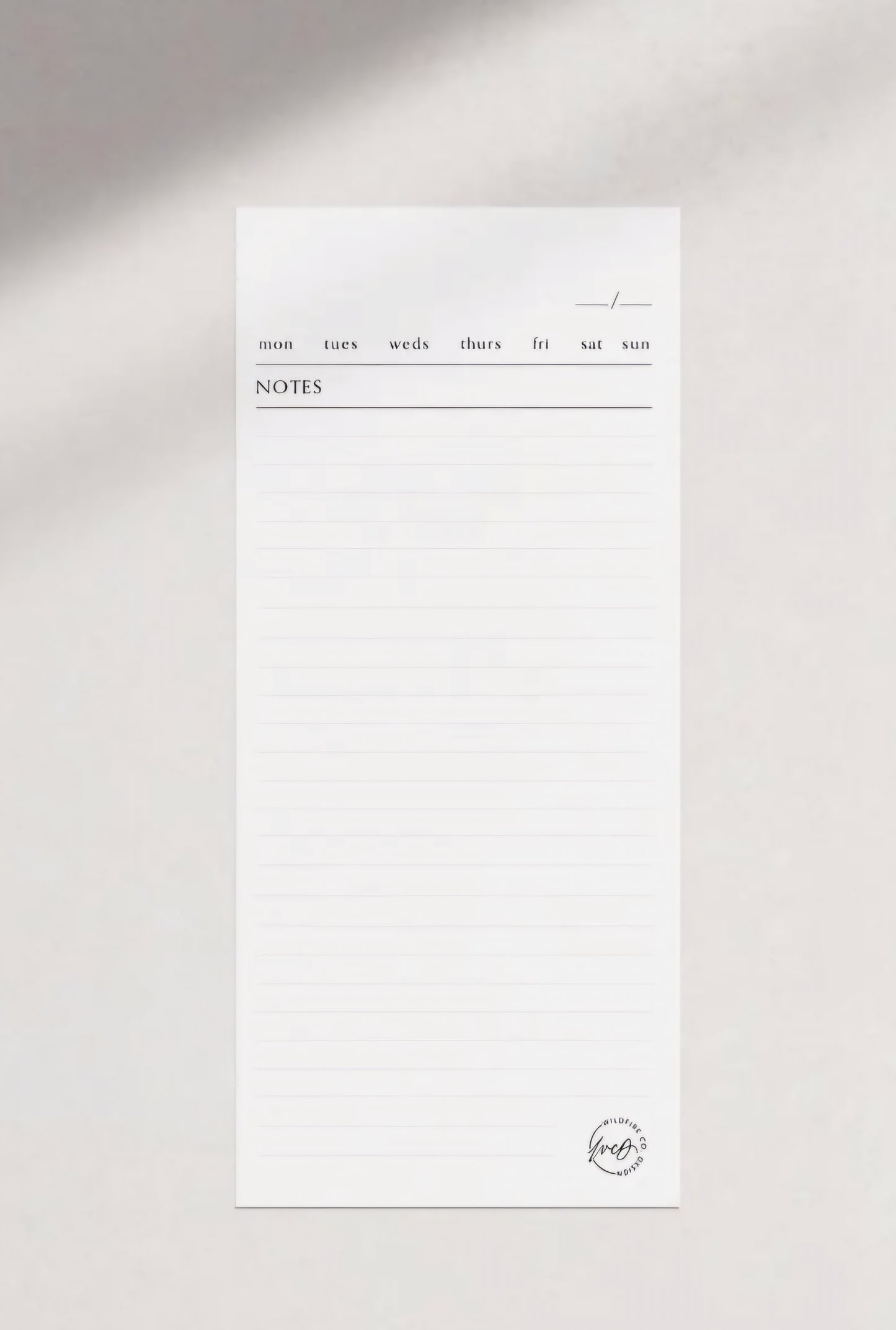 Notepad, weekly organiser desk