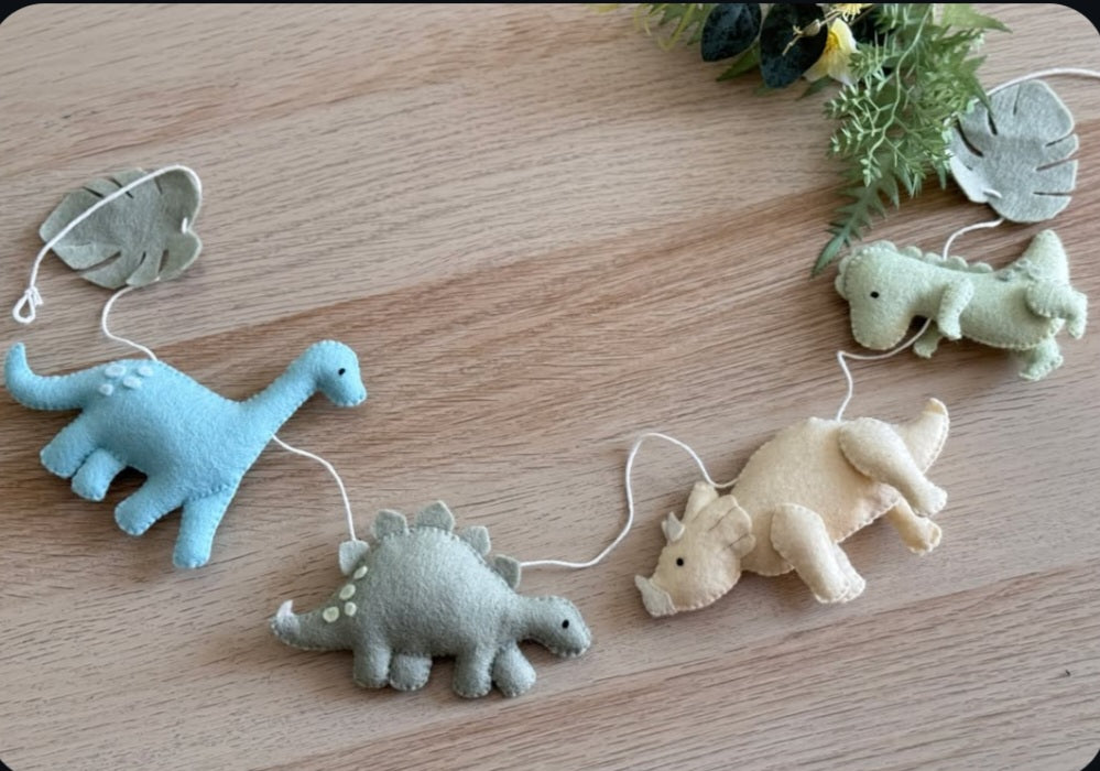 Dinosaur Bunting - Pastel Colours