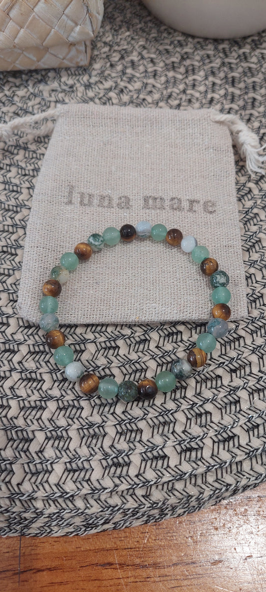 Green Handmade Stone Bracelet
