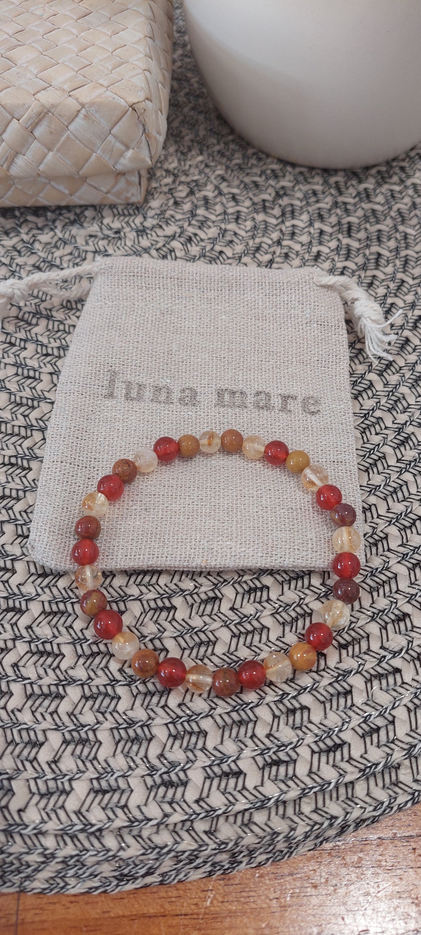 Neutral Handmade Stone Bracelet