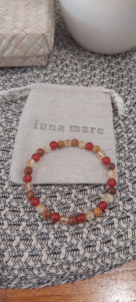 Neutral Handmade Stone Bracelet