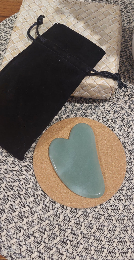 Gua Sha Jade Crystal and Bag