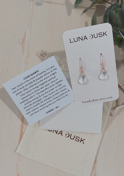 Clear Quartz Handmade Earrings