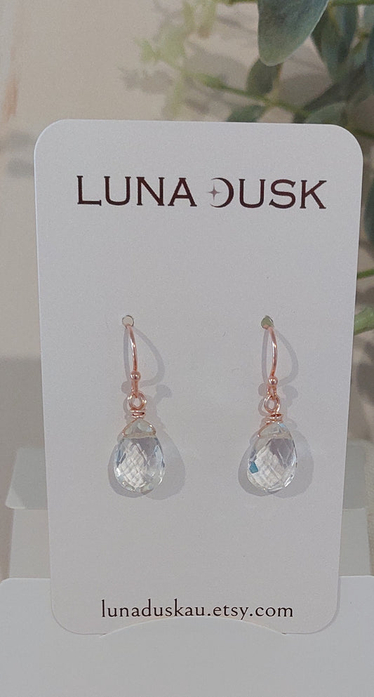Clear Quartz Handmade Earrings