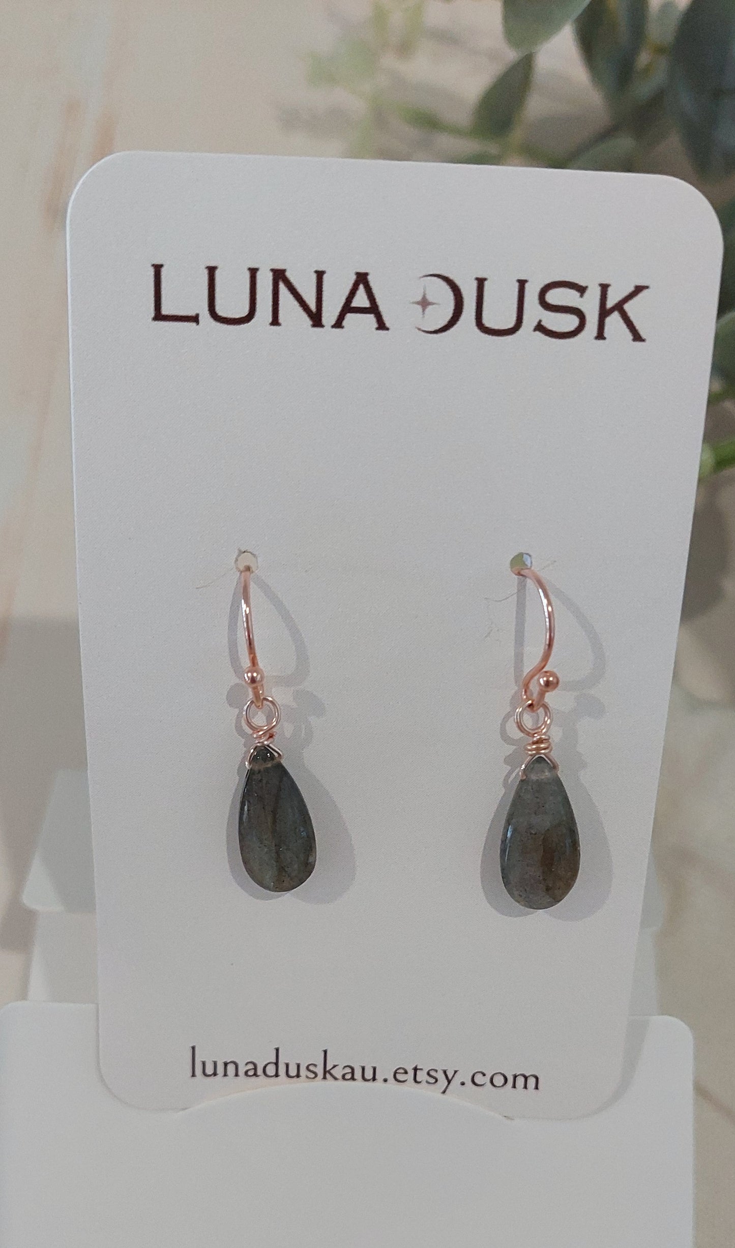 Labradorite Stone Earrings Handmade