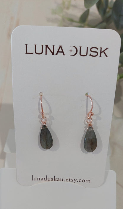 Labradorite Stone Earrings Handmade