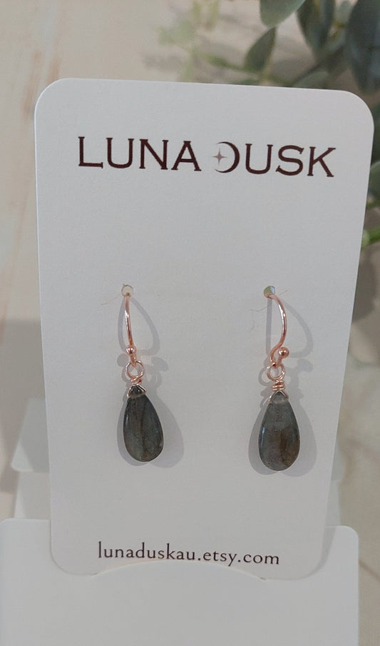 Labradorite Stone Earrings Handmade