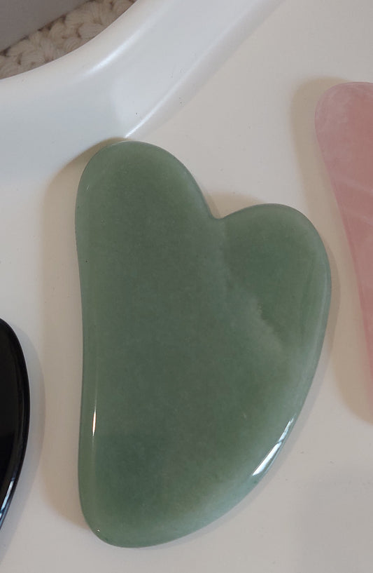 Gua Sha Jade Crystal and Bag