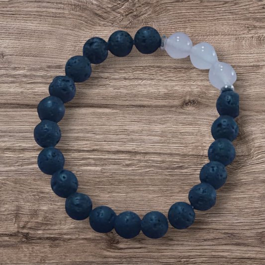 Lava and Rose Quartz Bracelet