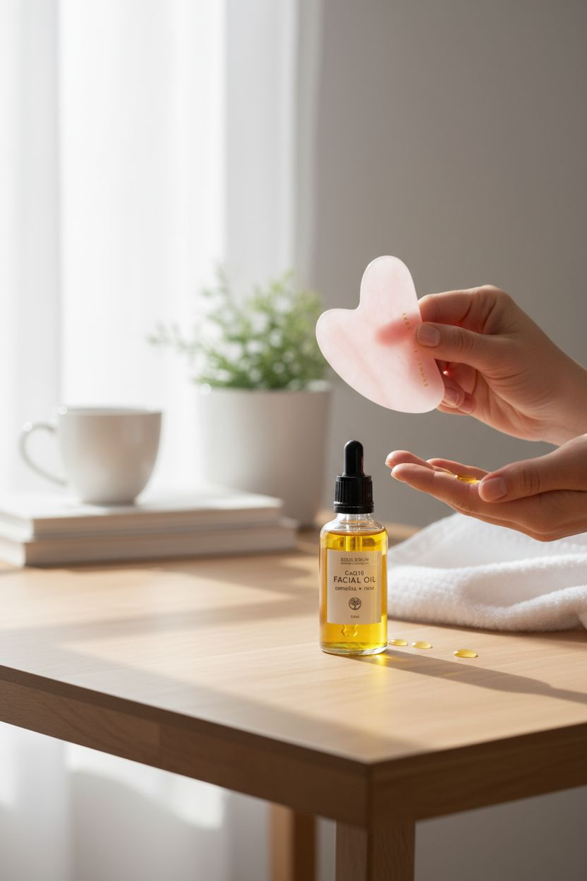 Gua Sha and Coq10 Facial oil