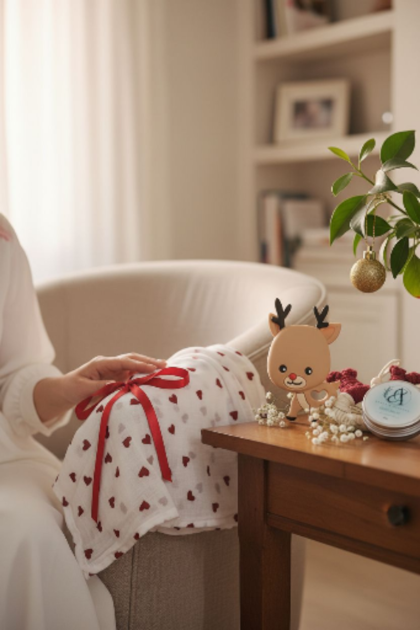 Red Reindeer Mini Baby Christmas Gift Box