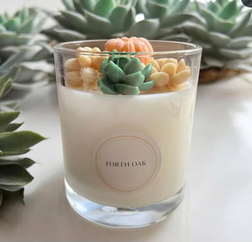 Handcrafted Autumn Soy Candle - Japanese Honeysuckle