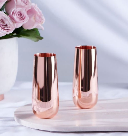 Single- Copper plated Champagne Flute