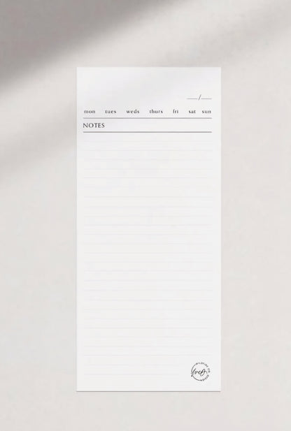 Notepad, weekly organiser desk