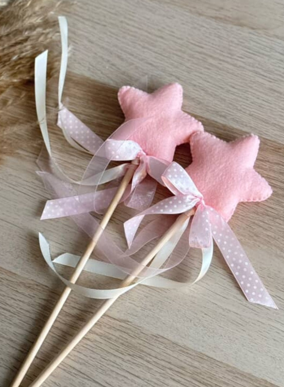 Pink  Fairy Wand - Handmade felt