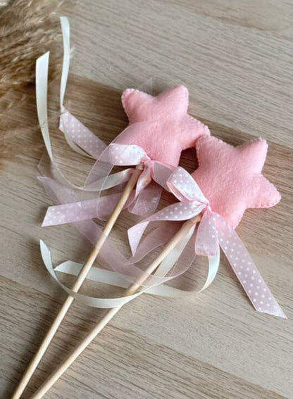 Pink  Fairy Wand - Handmade felt