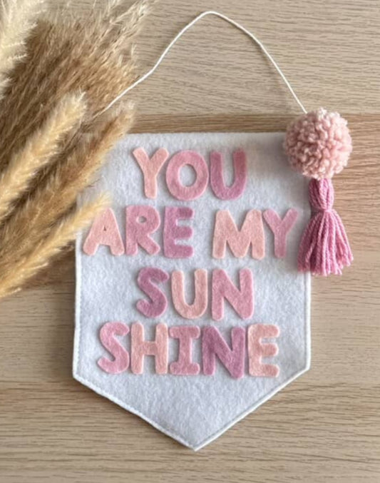 You are my sunshine baby wall hanging flag