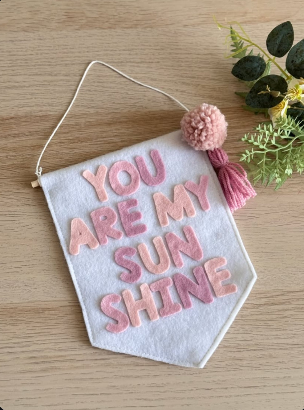 You are my sunshine baby wall hanging flag