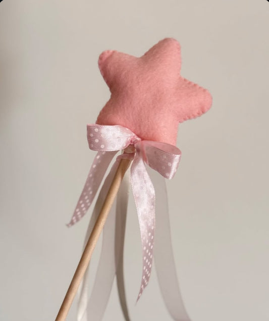 Pink  Fairy Wand - Handmade felt