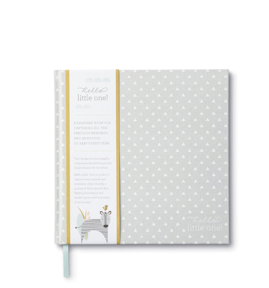 Baby Keepsake Milestone Journal- Jungle Safari Neutral Grey
