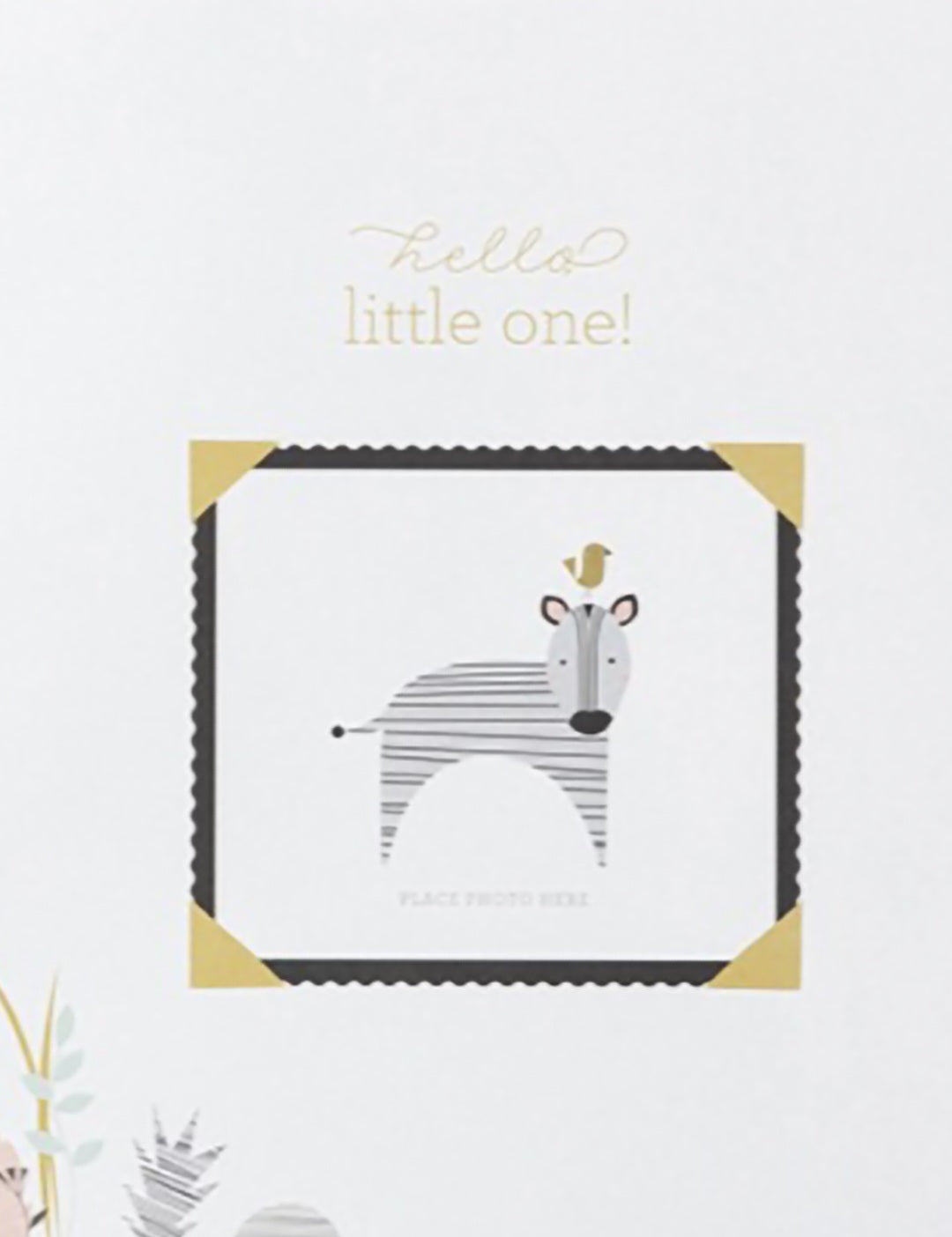 Baby Keepsake Milestone Journal- Jungle Safari Neutral Grey