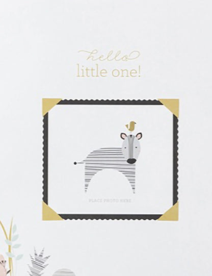 Baby Keepsake Milestone Journal- Jungle Safari Neutral Grey