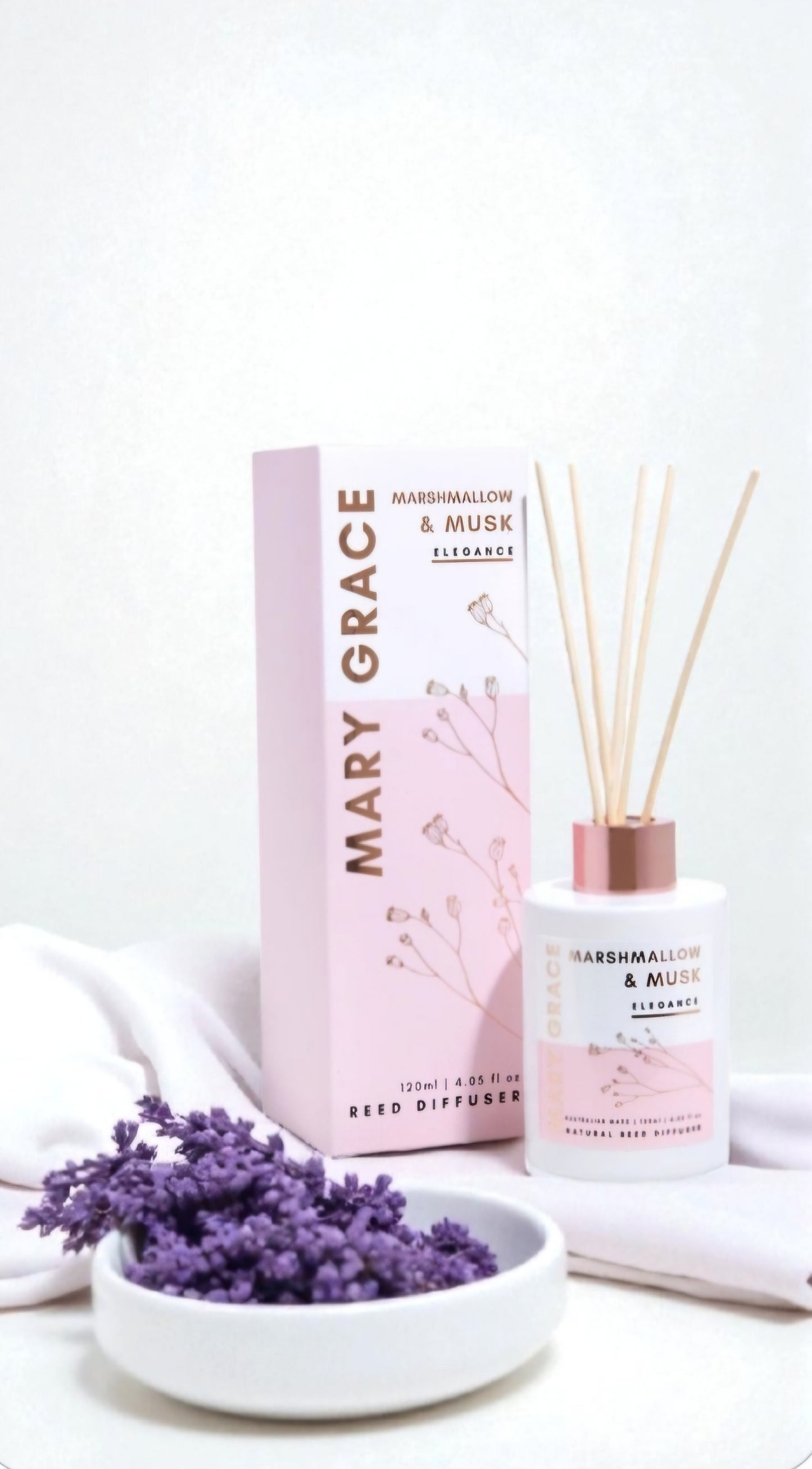Marshmallow and Musk Diffuser - Mary Grace 120mL