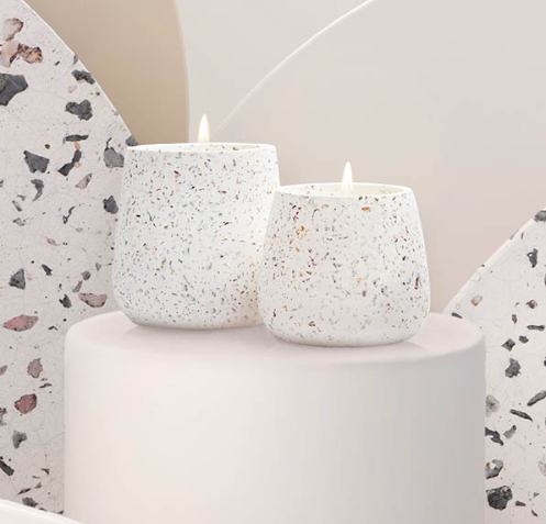 Terrazzo Candle (White)